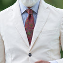 Trevi - Printed Madder Silk Tie - Ruby