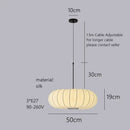 Handmade silk pumpkin pendant light for dining room