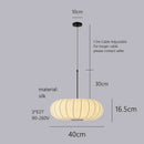 Handmade silk pumpkin pendant light for dining room