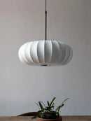 Handmade silk pumpkin pendant light for dining room