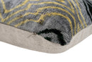 Handmade Throw Pillow Cover & Feather Insert | Yellow Gray Pillow | Soft Throw Pillow| Luxury Decorative for Couch | 16 x 24 in