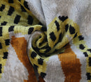 Handmade Velvet Lumbar Pillow with Yellow and Black Cheetah Design - High-Quality 16x24 Inch Decorative Accent with Premium Down Feather Insert for Sofas, Couches, and Interior Design