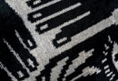 Handmade Velvet Throw Pillow with Black and White Abstract Eye Design - High-Quality 20x20 Inch Decorative Accent with Premium Down Feather Insert