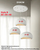 Handmade wabi sabi chandelier white trio pendant light dining room