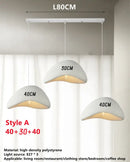 Handmade wabi sabi chandelier white trio pendant light dining room