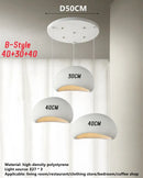 Handmade wabi sabi chandelier white trio pendant light dining room