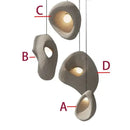 Handmade wabi sabi stone pendant lights – stairs organic design