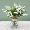 Handmade white bellflower artificial flowers wedding decor bouquet
