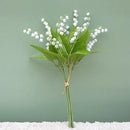 Handmade white bellflower artificial flowers wedding decor bouquet