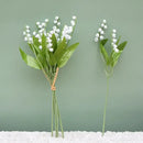 Handmade white bellflower artificial flowers wedding decor bouquet