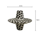 Handpainted black & white dots ceramic mug and saucer kitchen set