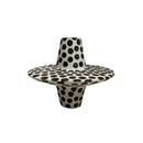 Handpainted black & white dots ceramic mug and saucer kitchen set