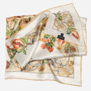 Melograno - Silk Foulard - White Gold