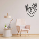 Hands and Face Woman Metal Wall Decor