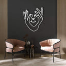 Hands and Face Woman Metal Wall Decor