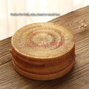 Handwoven rattan storage box with white inset kitchen basket
