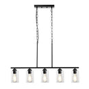 Hanging Pendant Lights for Kitchen Island with 5-Lights & Adjustable Design