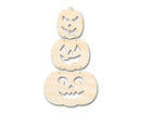 Unfinished Wood Hanging Stacked Pumpkins Door Sign | 3 Piece | DIY Craft Cutout | up to 46" DIY