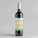 Happy Easter Bunny Wine Label
