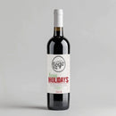 Happy Holidays Frame Business Wine Label