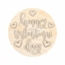 Unfinished Wood Happy Valentine's Day Door Sign Kit | Wood Craft Cutouts | 1/4" Thick |