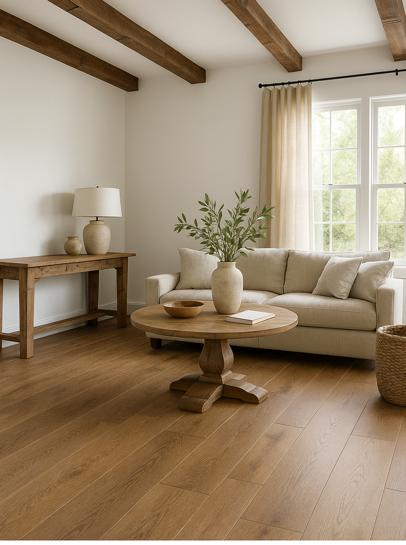 Engineered Wood 7.5" Wide 74.8" RL Long UV Lacquer and Wirebrushed Harper - Intriga Collection