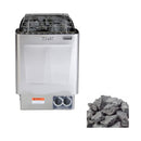 Harvia KIPB Wet Dry Electric Sauna Heater Stove With Built-In Controls & Sauna Stones (SAK47351)