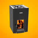 Harvia GreenFlame 22 Linear 15.7KW Wood Sauna Stove With Sauna Stones [WKLI22GM] (SAK62094)