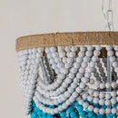 Hatfield 4-Light Bohemia Style Wood Beaded Chandelier