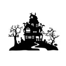 Haunted House Metal Wall Art – Halloween Spooky Holiday Home Decor