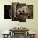 Affectionate Elephants Wall Art