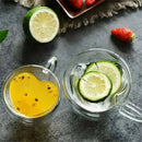 Heart shaped double wall glass mug set kitchen drinkware