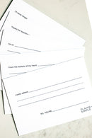 SALE | Simply Said From The Heart Postcard Set | 5 Cards | Plains + Simple