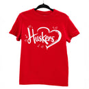 Nebraska Huskers Heart Toddler T-Shirt | Red | Multiple Sizes | Lou's Sporting Goods | 24N7TT