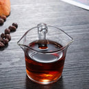 Heat resistant glass espresso milk jug with wood handle kitchen cup