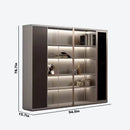 Langford · Office Shelves w/ Lighting & Wardrobe Storage