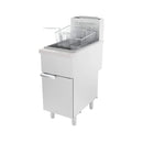 Heavy-Duty 120K BTU Commercial Stainless Steel Natural Gas Deep Fryer With Baskets (SAK97012)