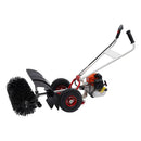 Heavy-Duty 2.5HP 2-Stroke 52CC Gas-Powered Walk-Behind Brush Sweeper Broom, 24" (SAK38624)