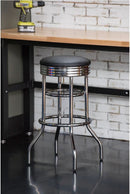 Heavy Duty 30 Inch Backless Swivel Bar Stool Chrome Finish