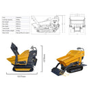 Heavy-Duty 6.5HP 1100LBS Tracked Hydraulic Dumper With Shovel (SAK62780)