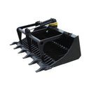 Heavy-Duty 66-Inch Rock Grapple Bucket Tractor Attachment With Tongs (SAK41697)