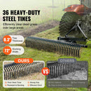 Heavy-Duty 72-Inch 3-Point Tow Behind Tractor Dethatcher Attachment With Steel Tines (SAK79426)