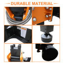 Collage of durable material features on a piece of equipment with text 'DURABLE MATERIAL'.