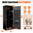 Heavy-Duty 8-Gun Fingerprint Lock Safe With Keypad, Alarm, Rifle And Pistol Storage (SAK21864)