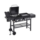 Castelle Flame Heavy-Duty All-In-One Outdoor 5-Burner 56K BTU Liquid Propane Grill (SAK57124)
