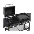 Castelle Flame Heavy-Duty All-In-One Outdoor 5-Burner 56K BTU Liquid Propane Grill (SAK57124)