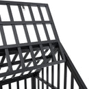 Heavy-Duty Carbon Steel Dog Kennel Cage Crate W/ Sloped Roof And Wheels, 48" (SAK73812)