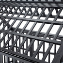 Heavy-Duty Carbon Steel Dog Kennel Cage Crate W/ Sloped Roof And Wheels, 48" (SAK73812)