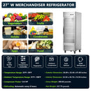 Heavy-Duty Commercial Upright ETL Certified Freezer For Restaurants, Bars, And Supermarkets (SAK01847)