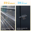 Heavy-Duty Double Garage Galvanized Steel Shed With Side Door (SAK84271)